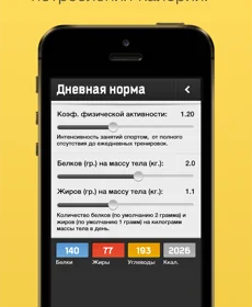 панель управления в приложении