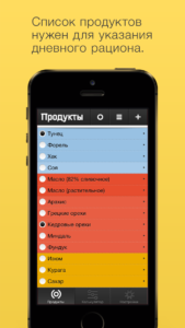 панель управления в приложении
