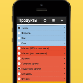 панель управления в приложении
